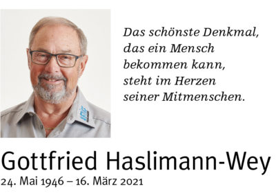 Abschied von Gottfried Haslimann-Wey