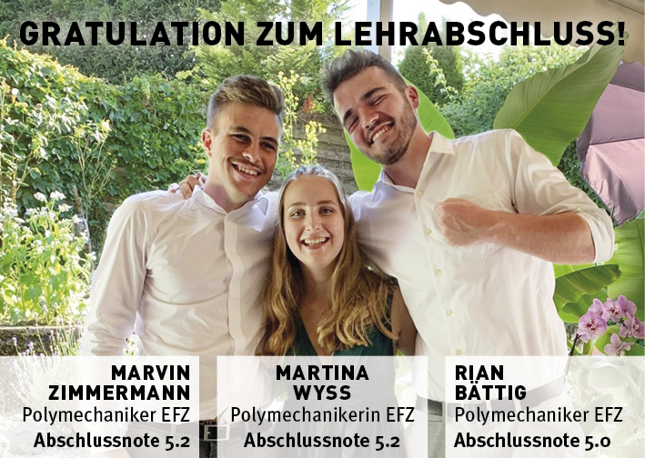 Gratulation zum Lehrabschluss