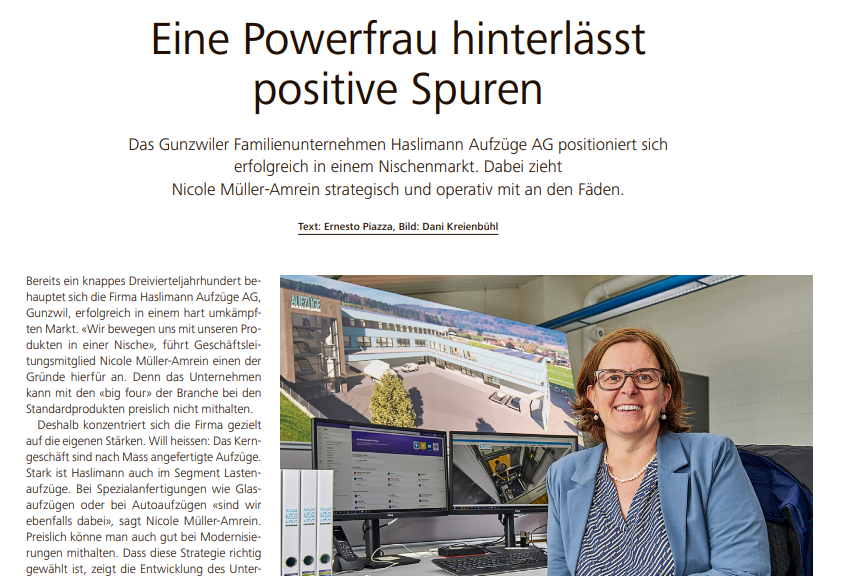 Nicole Müller-Amrein im Magazin «ROI Women»